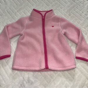💟 Pink Fleece Zip-Up Jacket